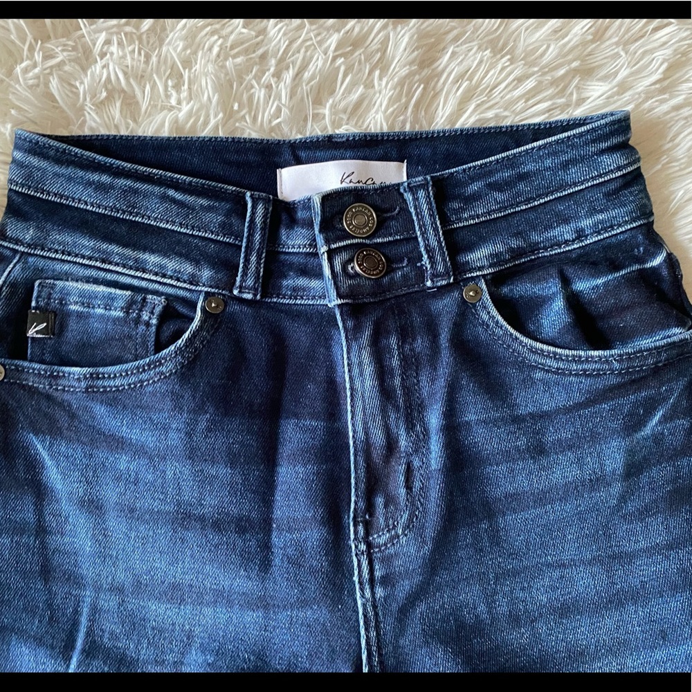 KanCan Hi-Rise, Slim Straight Dark Jeans